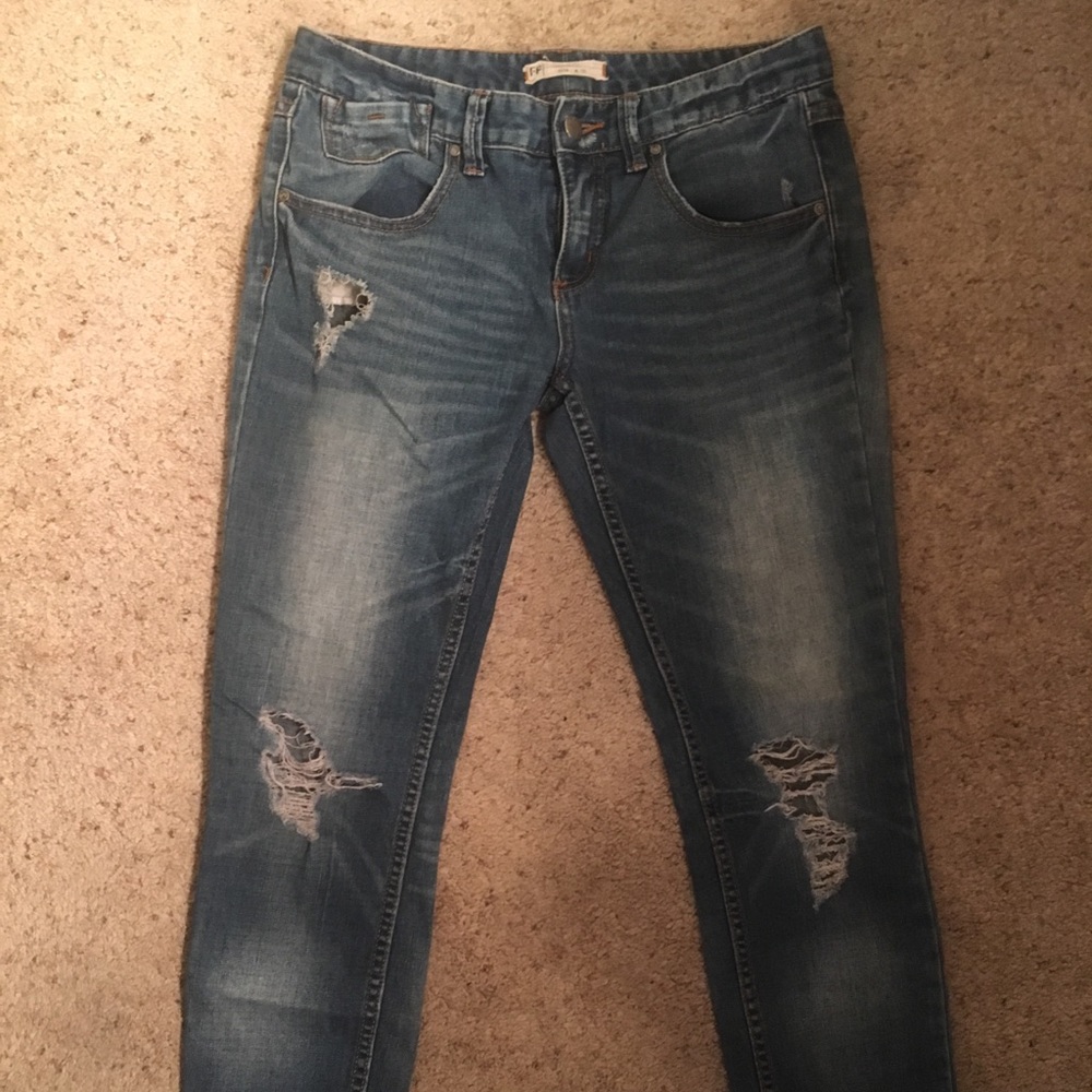 Free People Distressed Denim Jeans